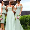 Waishidress Light Green Wedding Bridesmaid Dresses Custom Sweetheart A Line Bridesmaid Dress Backless Wedding / Event Formal Dresses BD9067