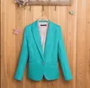 Beste Qualität kostenloser Versand Frauen neue Mode 6 Farben plus Größe Candy Farbe One Button Blazer Anzug Jacke Herbst Jacken Mäntel Anzüge Blazer