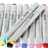 72Pcs Colors Artist Copic Sketch Markers Set Fine Nibs Twin Tip Board Pen Design Marker Pen For Drawing Art Set2741578
