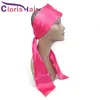 Fasion Rose Noir Cheveux Cravate Bande Extensions Bandes D'emballage Satin Soie Frontale Perruque Bande Personnalisé Bord Écharpe Wrap Bandeau Ceinture