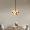 Nordic restaurant bar volledig koperen lamp moderne eenvoudige slaapkamer nachtkastje entree hal kinderkamer bloemblaadje hanglamp