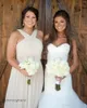 2019 дешевые удивительные высокое качество простое белое платье невесты шифон длинная свадьба партия гостевая горничная честь платья плюс размер на заказ