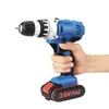 36V Electric Drill Cordless Power Skruvmejsel 18 + 1 Vridmoment W / 1 eller 2 Li-Ion Battery Power Tools Kit