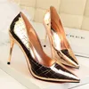 sexy high heels patent leather crocodile shoes brand heels women stiletto office shoes women valentine shoes women heels zapatos de mujer