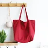 Sacs de rangement Femmes Toile Solide Bref Grande Capacité Ouvert Totes Mix Couleur