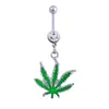 Green  Navel Piercing Belly Button Ring Industrial Percing