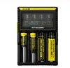 Nitecore D4 Digi Ładowarka Wyświetlacz LCD Universal Fit 18650 14500 16340 26650 18350 17500 z kablem ładowania