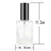 Hot Sale 30ml glass perfume bottles Empty Atomizer Bottle Travel Parfum Cosmetic Containers With Black Gold Silver Lid For Choice