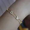 Wholesale- lover bracelet for 2019 valentines fine jewelry gift cz L O V E letter customize name jewelry