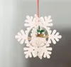 Arbre de Noël en bois suspendus ornements décorations wapiti cerf bonhomme de neige père noël faux motif pendentifs rustique maison fenêtre décor Craf2048382