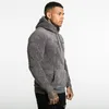 Fashion New Men Fleece Hoodie Cotton Outdoor Workout Sweatshirts Men Warm Pullover Hoodie Top Clothes