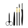 Stainless steel eyebrow shaping tools 5pcs/set eyebrow trimmer makeup tools eyebrow brushes knife free shipping by DHL