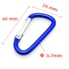 100 st mycket aluminium karabiner snap hook nyckelring för paracord utomhusaktiviteter vandring camping 8 färger335j