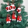 Set di posate natalizie Vestiti di Babbo Natale Pantaloni Porta coltelli e forchette Borsa per posate natalizie Decorazione desktop natalizia