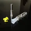 10mm 14mm 19mm Joint Verre Nector Collector kit Mini Oil Dab Rigs Nector Collectors Paille Avec Titanium Nail NC09