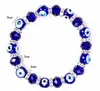 Moda simple mal de ojo religioso ojo encanto cuentas azules pulsera de la suerte mejor partido pulsera turca para mujeres GB875