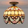 30CM European Love Baroque Celling Lights Tiffany Stained Glass Dining Room Bedroom Aisle Corridor Bathroom Ceiling Lamp TF050