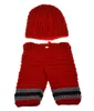 Vestito fatto a mano all'uncinetto Baby Fireman Outfit Puntelli per foto neonato Costume per bambino lavorato a maglia Vestito natalizio Regalo per baby shower