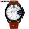 Curren Men's Casual Sport Quartz Watch Mens Watches Top Brand Luxury Quartz-Watch Leather Strap Military Watch Wrist Male CLO326V