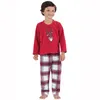 Family Pyjamas Set Christmas Set Christmas Pajamas Parent-child Pajamas Santa Printed Top + Plaid Pants free shipping XD20808