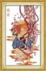 beauté de dunhuang fille décor à la maison peinture, Broderie au point de croix à la main Ensembles de couture comptés impression sur toile DMC 14CT / 11CT