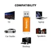 Orange 5PCS / Lot Rektangel USB Flash Drives Flash Pen Drive Höghastighetsminne Stick Förvaring 1g 2g 4g 8g 16g 32g 64g för PC Laptop Thumb Pen