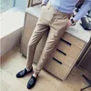 2019 bawełna męska czysta bawełna moda butikowy elastyczna szczupła biznes formalnie garnitur spodnie / męska suknia ślubna garnitur spodnie spodnie