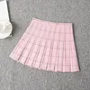 NiceMix spring summer ulzzang plaid pleated skirt female skirts A-line high waist college style student skirts for girls dance