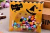 Halloween snoep zelfklevende zak pompoen zelfklevende biscuit snoep tas behandelen of truc cookie tas 100pcs / set