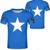 Somalia T Shirt DIY Darmowe niestandardowe zdjęcie Nazwa Numer Som T-shirt Nation Flag Soomaaliya Republika Federalna Somalii Drukuj Odzież