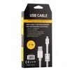 Cordon de charge de type C Câbles Micro USB 1,5 M 5 pieds Câble de chargement de synchronisation de données USB-C pour Samsung Galaxy S6 S7 Edge S8 S9 HTC Date Cord Line Téléphone Android