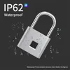 Fingerprint ID Keyless Door Lock inteligente Cadeado rápido desbloqueio de liga de zinco metal Auto Desenvolver Chip Bloqueio USB recarregável Multipurpose