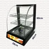 Livraison gratuite électrique courbe verre chaud vitrine Fast Food équipement alimentaire vitrine alimentaire réchauffement affichage