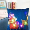 LED 빛 빛나는 베개 케이스 리넨 베개 커버 쿠션 커버 크리스마스 XMAS Pillowcase 홈 소파 자동차 장식 WX9-1506