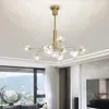 Postmodern crystal chandelier living room pendant lamp bedroom fixtures restaurant hanging lights Iron LED suspension luminaire