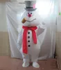 2018 Alta qualità calda il costume della mascotte del pupazzo di neve adulto gelido il costume del pupazzo di neve