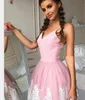 Charming Straps Homecoming Dresses Lace Sleeveless Arabic Knee Length Cocktail Party Club Wear Graduation African Prom Dress Plus Size HD03