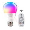 حار بيع E27 الذكية ضوء لمبة عكس الضوء متعدد الألوان مجانية للأضواء RGB + WY LED مصباح 2.4G اللاسلكية عن بعد سبعة اللون عن بعد لمبة تحكم الذكية