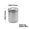 Air Craft Aluminum Metal Storage Stash Jar Thermometer Hygrometer Airtight Proof Storage Container Aluminum Tobacco Pill Box Case Bottle