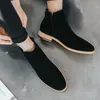 男性ブーツ本革製アンクルブーツ男性靴砂漠ブーツシューズ+男性Zapatos de Hombre de Vestirフォーマルボタ州ホムブレCauere Erkek Ayakkabi