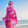 Toptan-tasarımcı eşarp pamuk ve keten vahşi baskı şal sahil seyahat tatil güneş koruma klima şal kadınlar