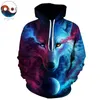 Where Light And Dark Meet by JoJoesart Wolf 3D Hoodies Sweatshirts Men Women Hoodie Casual Tracksuits Fashion Brand Hoodie Coats