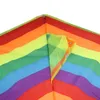 Colorful Rainbow Kite Long Tail Nylon Outdoor Kites Flying Toys For Children Kids Stunt Kite Surf Without Control Bar and Line