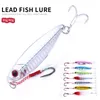 7PCS Metal Jig 30g/6.8cm 40g/7.8cm Fishing Lure Hard Lead Slice Heads Jigging Bait Spoon Tackle Fish Jigs Lures for Freshwater Saltwater