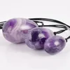 Natuurlijke Crystal Amethyst Quartz Yoni Eieren voor Vrouw Vagina Genezing Massage Crystal Natural Power Stone Yoni Egg Sex Toy