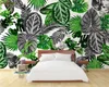 beibehang Custom 3d wallpaper Nordic minimalist black and white tropical plants turtle leaves background wall painting