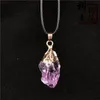 Original Amethyst Stone Pendant Halsband Natural Healing Chakra Crystal Unisex Pendant Necklace Whole9181916