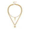 Ожерелье для ожерелья для ключа чокеры Золотые цепочки Многослойные ожерелья мод