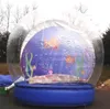 Nouvelle conception boule à neige gonflable Noël 3M / 10ft Dia boule à neige humaine gonflable pour les gens vont à l'intérieur de la cabine photo à bulles de cour de Noël