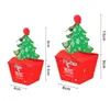 3D DIY Kerstboom Geschenkdoos met Bell Cookie Food Paper Dozen Merry Christmas Decoratie Papier Candy Box Apple Packaging XD22440